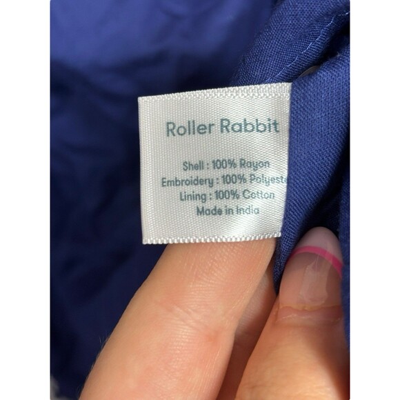 Roller Rabbit Women’s Medium Blue Bohemian Embroidered Peasant‎ Tunic Dress - Picture 6 of 9